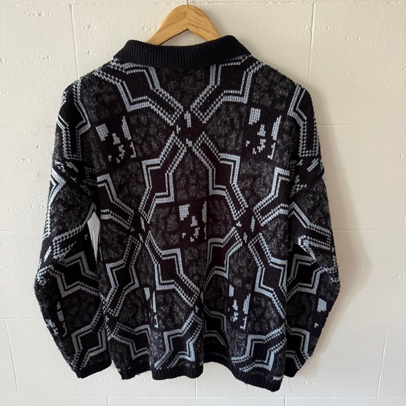 Vintage SNAP Geometric Knit Grandpa Sweater - Picture 11 of 11
